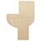 Toilet Symbol Outline Unfinished Wood Shape Piece Cutout for DIY Craft Projects